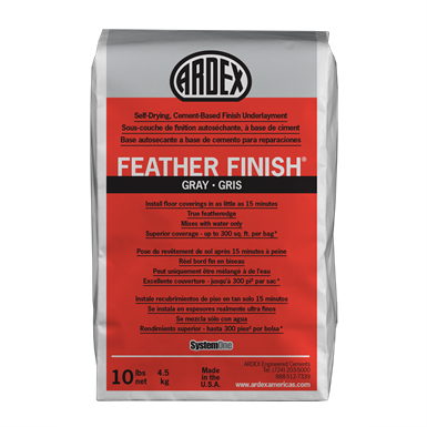 ARDEX FEATHER FINISH® ​​Self-Drying, Cement-Based Finish Underlayment